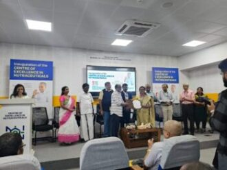 MoU exchange with the Centre of Excellence in Nutraceuticals and Jawaharlal Nehru Tropical Botanic Garden and Research Institute (JNTBGRI)